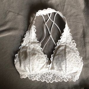 Lacy Light Gray Hollister Bralette